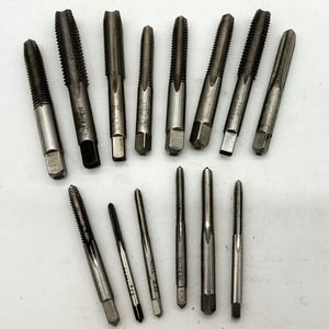 Machinist Taps Miscellaneous Sizes Set of 14 Steel Tapered Screw Forming Tools